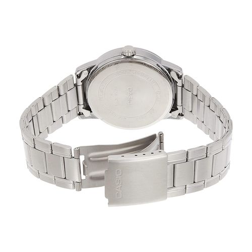 Reloj análogo metálico plateado hombre