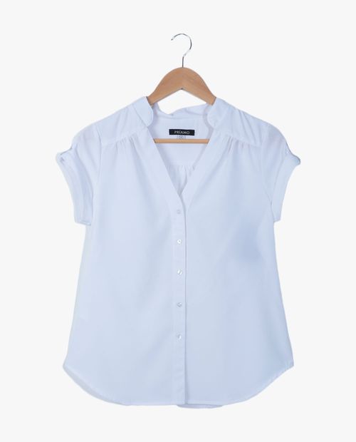 Blusa manga corta sólida