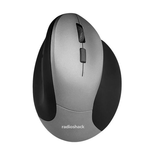 Mouse recargable ergonómico gris y negro