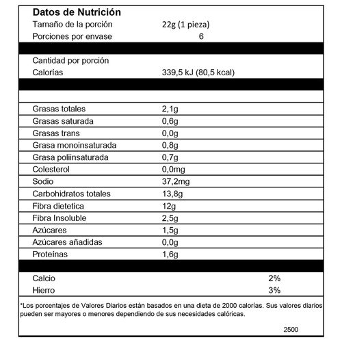 etiqueta nutricional de cereales trix