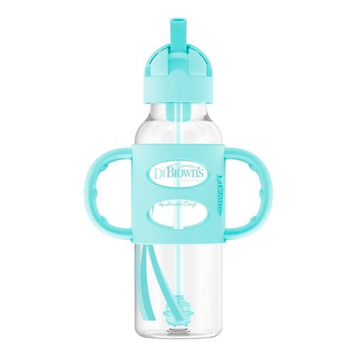 Vaso de transición con pajilla verde 8 oz