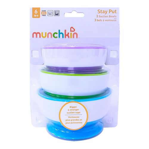 Set de 3 platos antideslizantes para bebés (surtido)