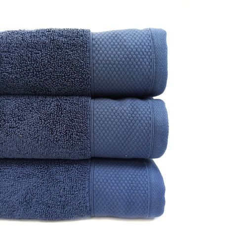 Toalla de baño algodón navy