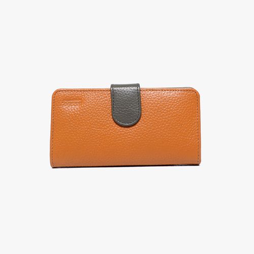 Billetera mujer mediana con rfid protection tan/verde