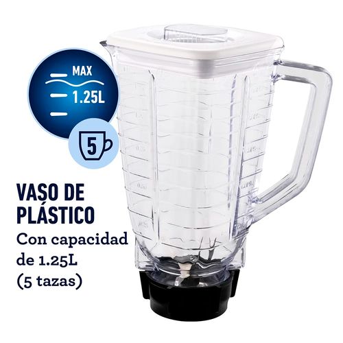 Licuadora black & decker 1 5 litros vaso vidrio 900w