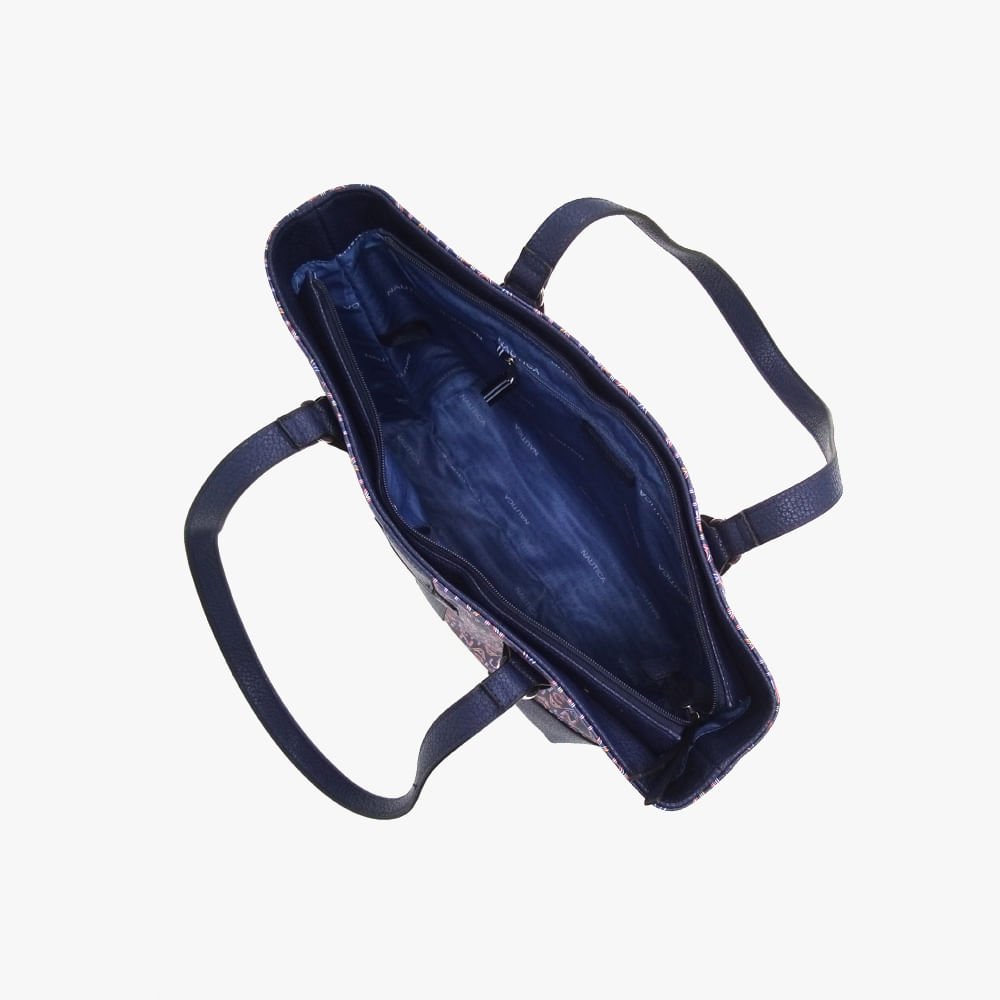 Cartera tote Nautica color azul logo para dama