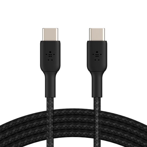Cable trenzado usb-c a usb-c 1mt negro
