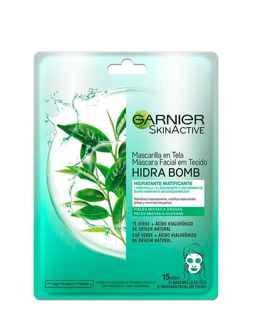 Mascarilla - Garnier Hidra Bomb Green Tea 1 Unidad