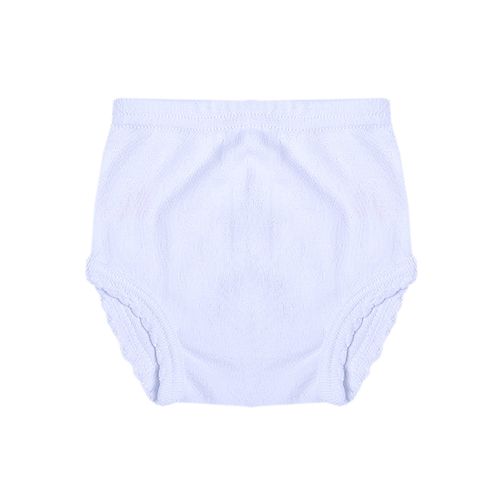 Bloomer blanco sólido para bebé niña