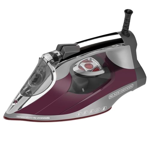 Plancha vapor cerámica color vino