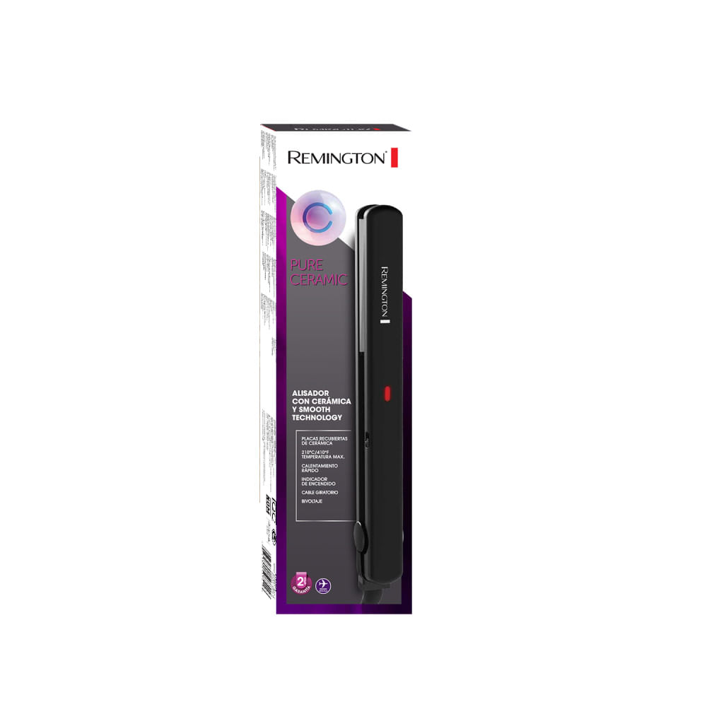 Plancha Alisadora Remington Pure Ceramic Negro