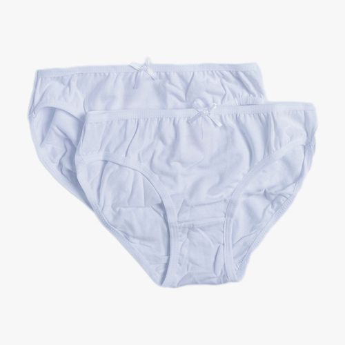 Set de 2 bloomer blancos sólido para niña