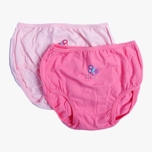 Set de 2 piezas ropa interior multicolor con estampado para bebé niña