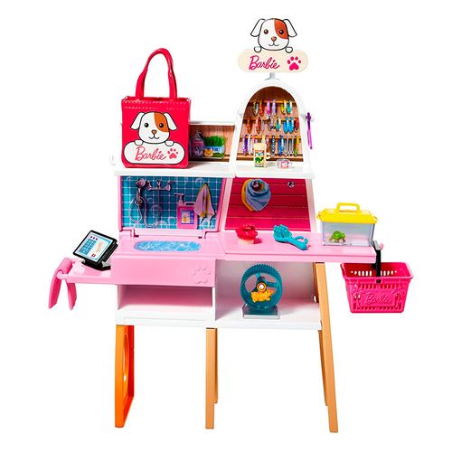 Barbie Set de Juego Tienda para Mascotas con 20 piezas