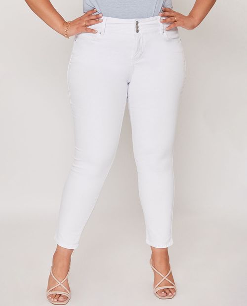 Jeans YMI skinny blanco cintura media para dama
