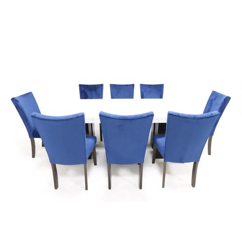 Comedor 8 personas top mármol rectangular Ts Finley