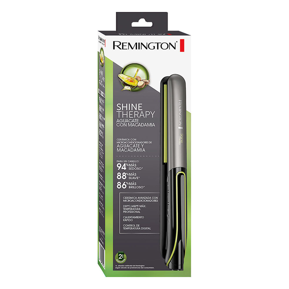 Plancha alisador shine therapy aguacate/macadamia remington