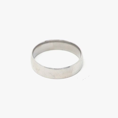Anillo de acero plateado para hombre
