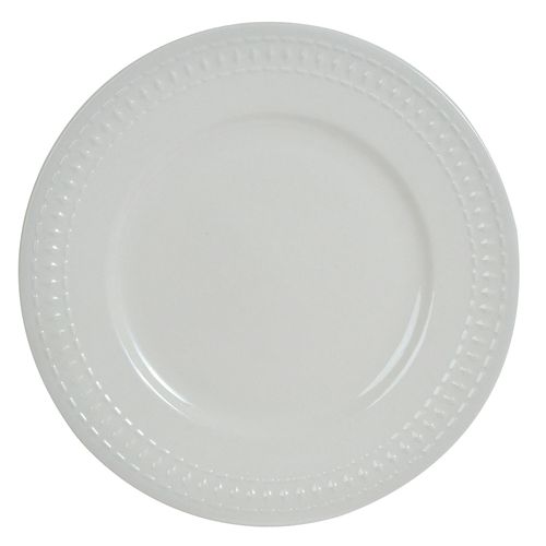 Plato blanco de cena c/textura 27.1cm