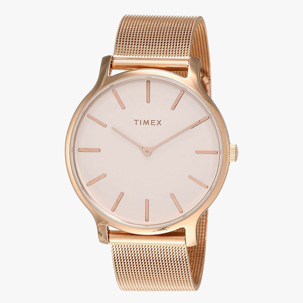 Reloj metálico mujer oro rosa análogo - Siman Costa Rica