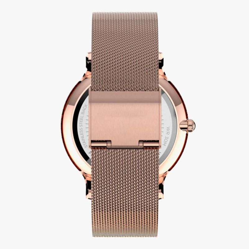 Reloj metálico mujer oro rosa análogo - Siman Costa Rica