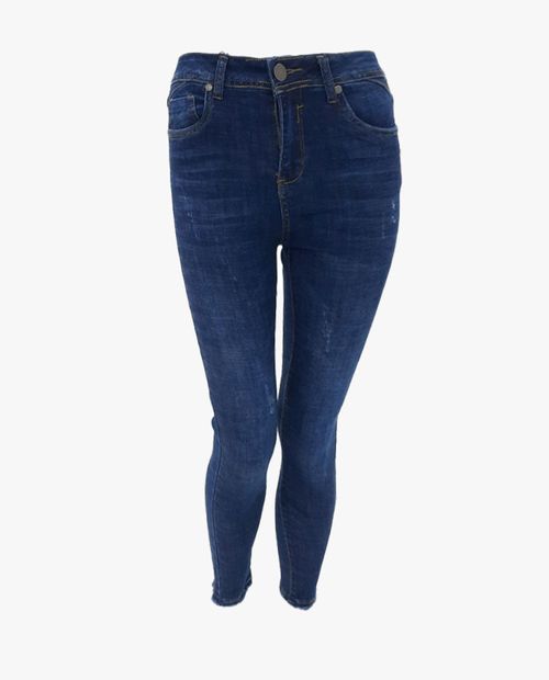 Jeans Unexpected skinny azul oscuro cintura alta para dama
