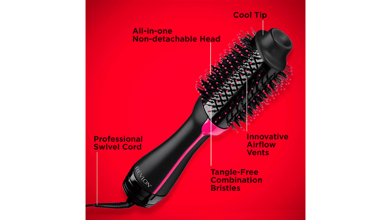 Cepillo eléctrico revlon one step secador y voluminizador negro