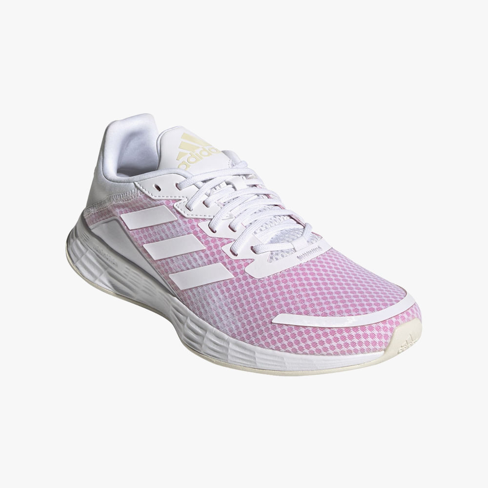 Calzado deportivo atlético Duramo Adidas blanco con rosado para dama