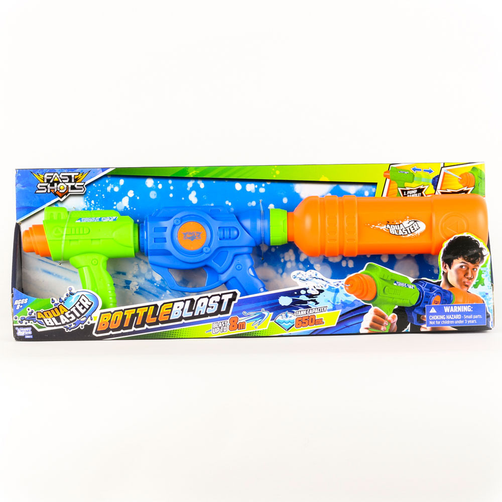 Fast Shots Lanzador de Agua, Lanza Hasta 9M, Tanque 650Ml