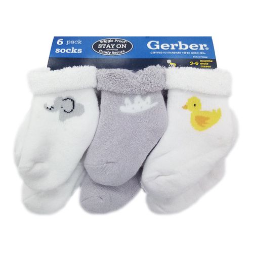 6 pack calcetines de baby animals 0-3m