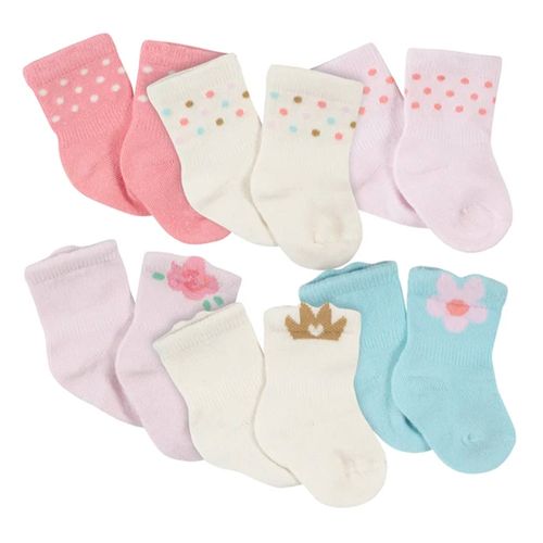6 pack calcetines princess para niña 0-3m