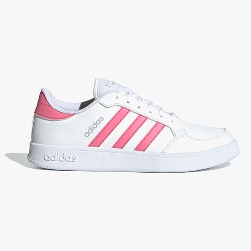 Calzado deportivo casual Adidas breaknet color rosa/blanco para dama
