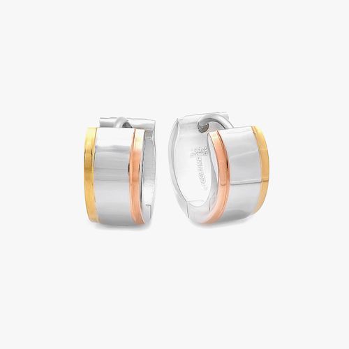 Aretes de acero dorado
