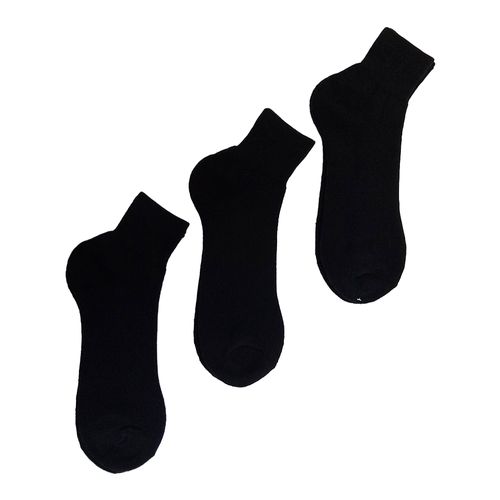 Pack de 3 pares de calcetines cortos Piero Butti negros para hombre