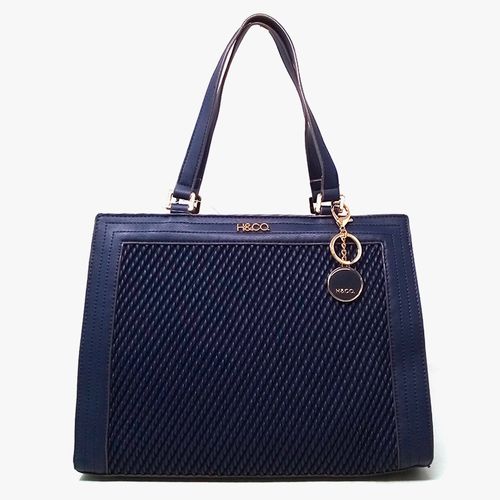 Cartera satchel H&Co color azul para dama