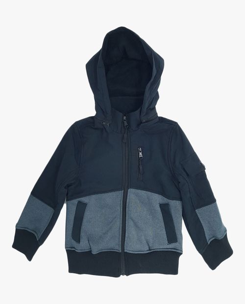 Jacket negra con hoodie removible para niño