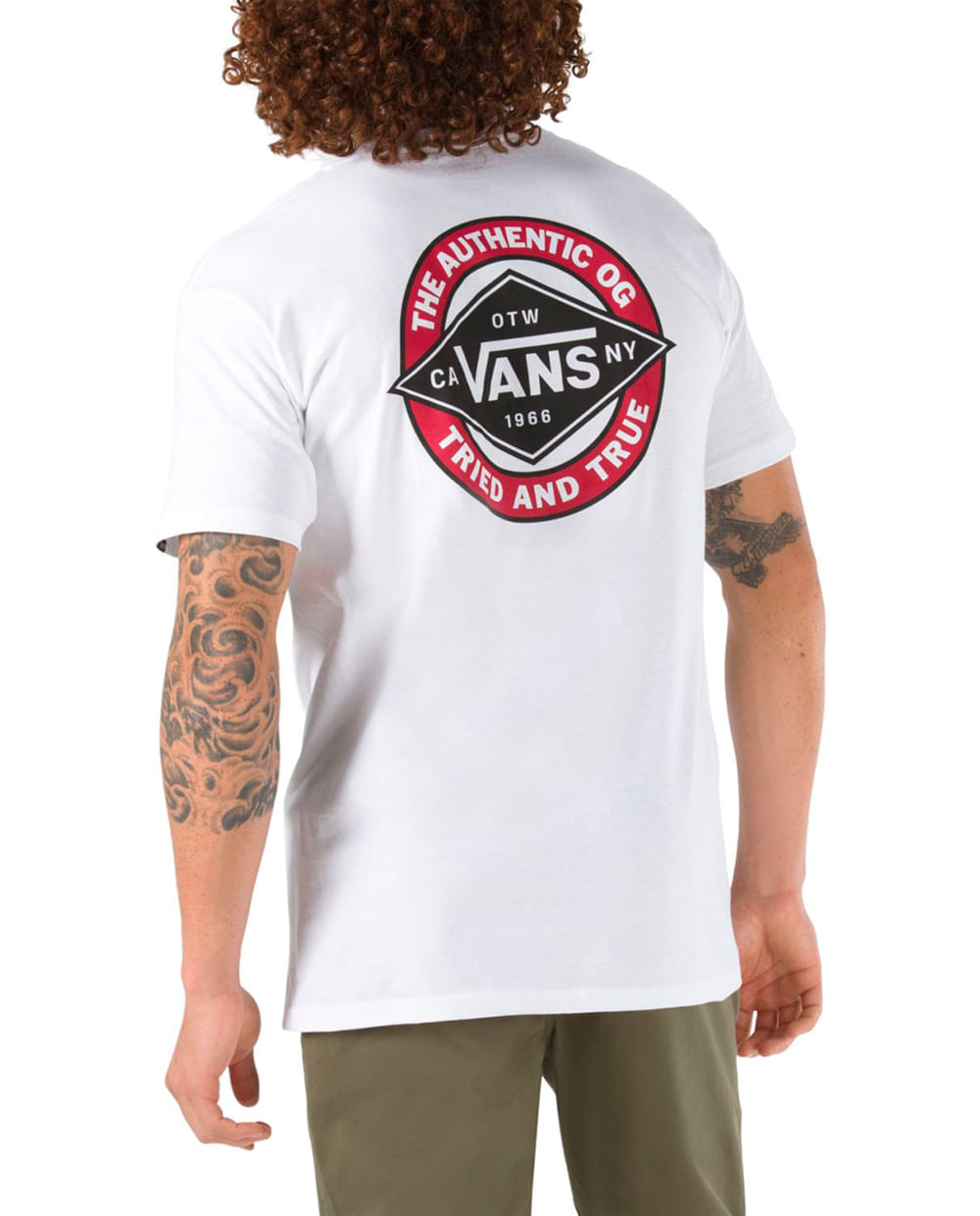 camiseta vans blanca