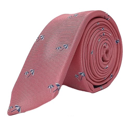 Corbata seda rosado print