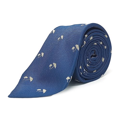 Corbata seda azul print