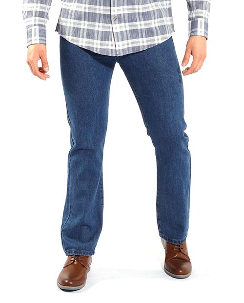 Jeans caballero straigth non-stretch azul medio