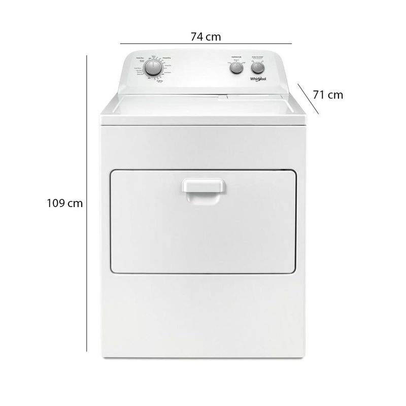 Secadora Eléctrica Whirlpool 21 kg WED4850HW Siman Guatemala