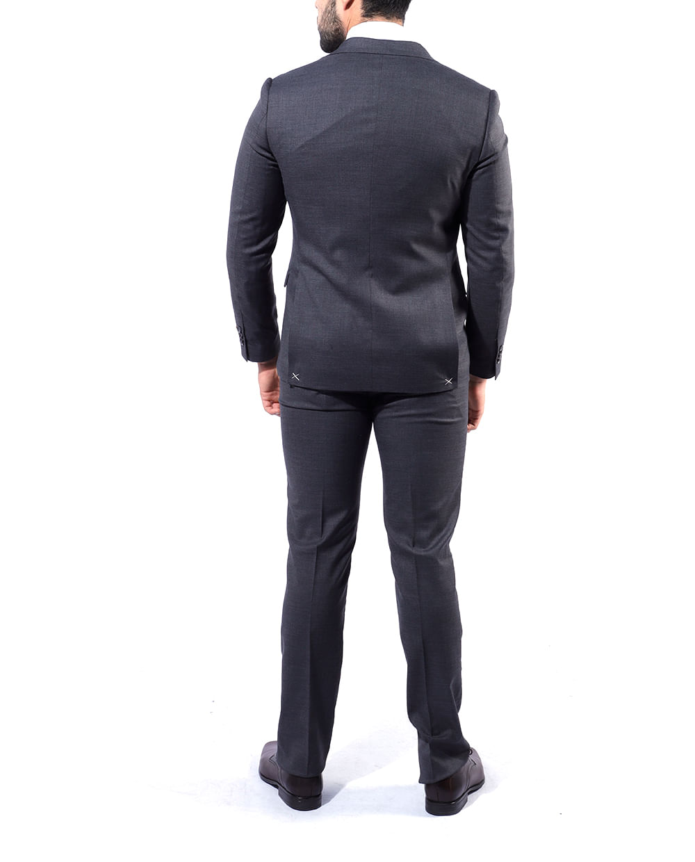 Traje slim fit para caballero textura grey