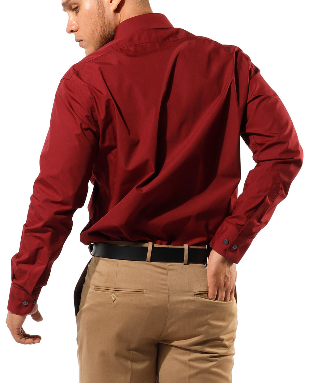 Camisas de vestir para hombre color vino online