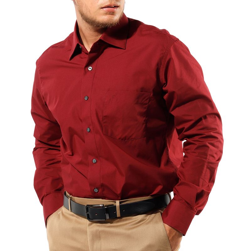 Camisas rojo vino para hombre hotsell