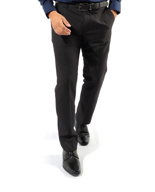 Pantalón de vestir slim fit negro para hombre