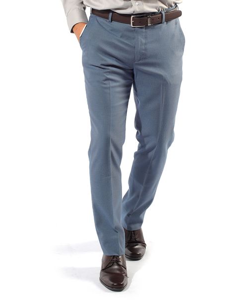 Pantalón slim fit celeste para hombre