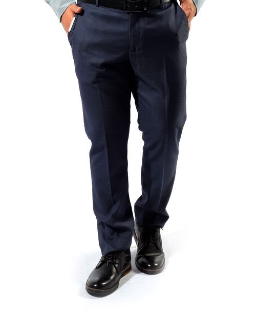Pantalón formal slim fit navy para hombre