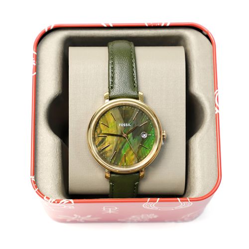 Reloj Fossil análogo cuero verde para dama