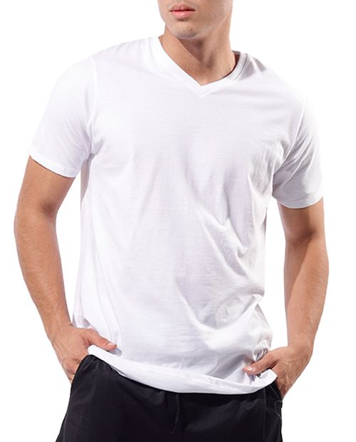 Camiseta v neck blanca