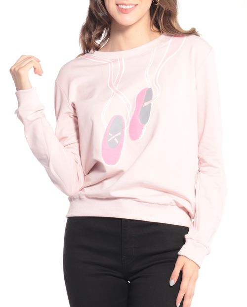 Suéter pullover estampado de zapatitos pink